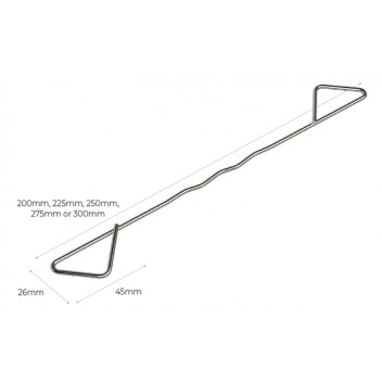 TEC TIES TT4225 Light Duty Stainless Cavity Wall Tie 225mm (250)